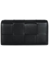 Intrecciato Large Flap Long Wallet Black - BOTTEGA VENETA - BALAAN 1