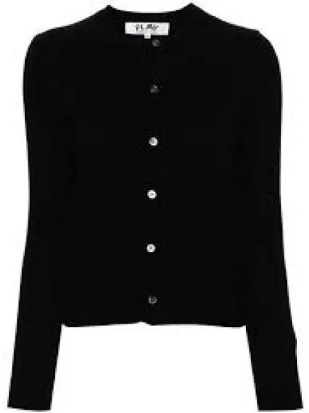 Comme des Gar ons PLAY Invaders Double Heart Cardigan Black P1N0871 1238322 - COMME DES GARCONS PLAY - BALAAN 1