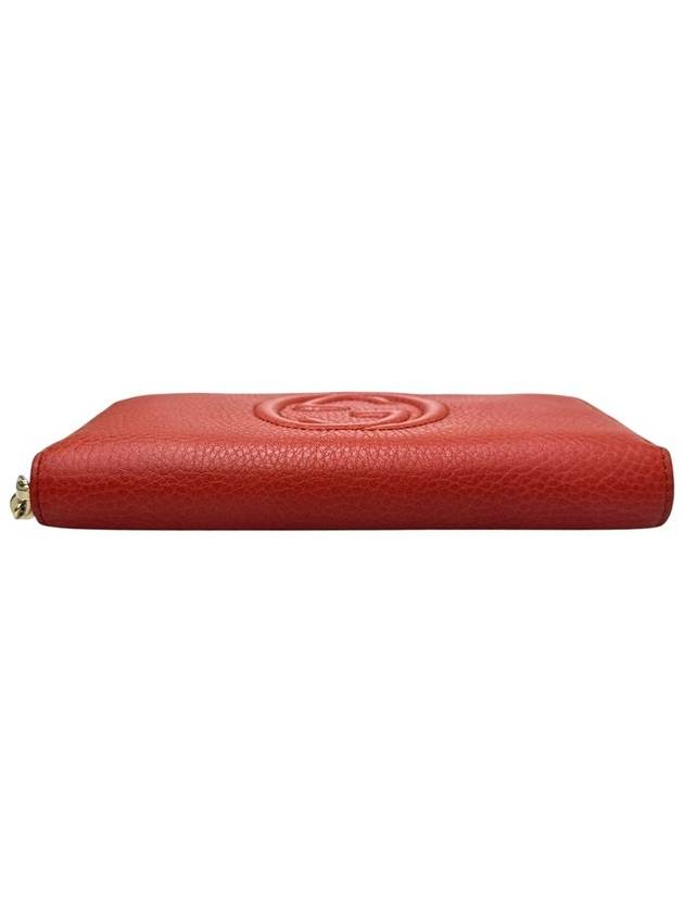 308004 Orange leather interlocking Soho long wallet - GUCCI - BALAAN 4