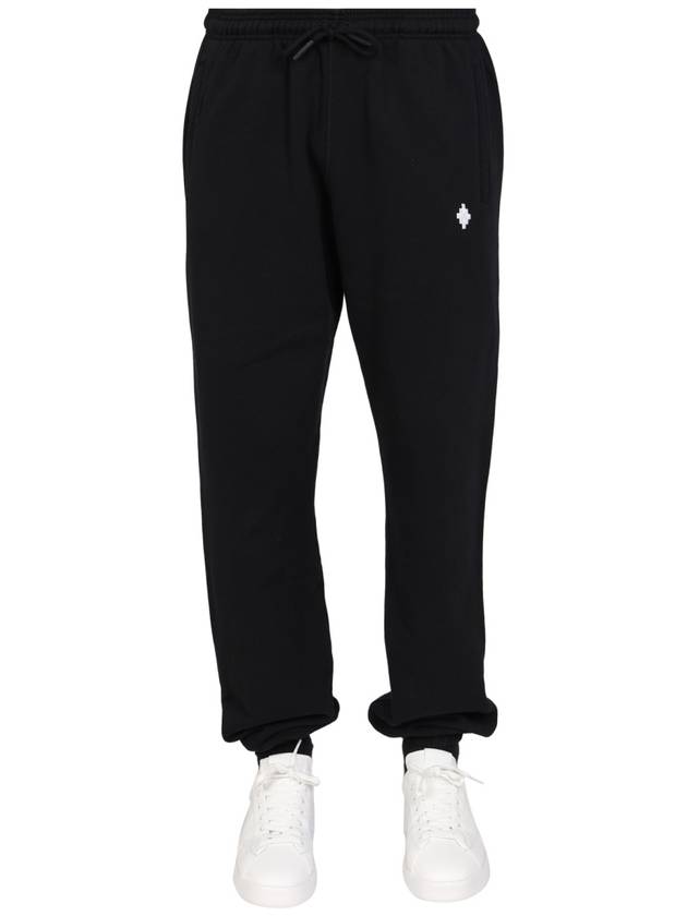 Cross Relaxed Drawstring Track Pants Black - MARCELO BURLON - BALAAN 2