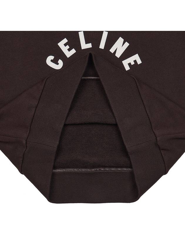 Triomphe Cotton Fleece Sweatshirt Kakao - CELINE - BALAAN 8