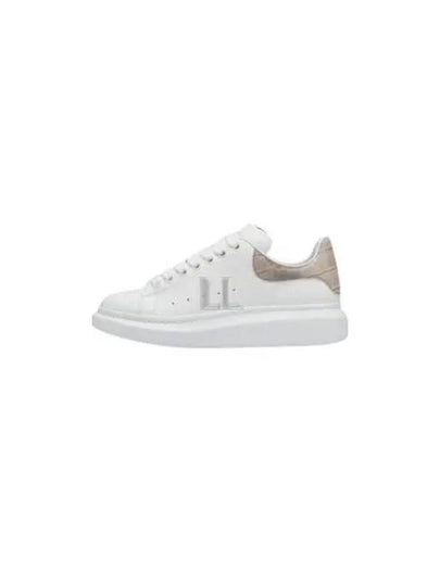 Oversized Beige Tab Low Top Sneakers White - ALEXANDER MCQUEEN - BALAAN 2