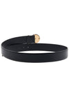 Medusa Buckle Leather Belt Black - VERSACE - BALAAN 5