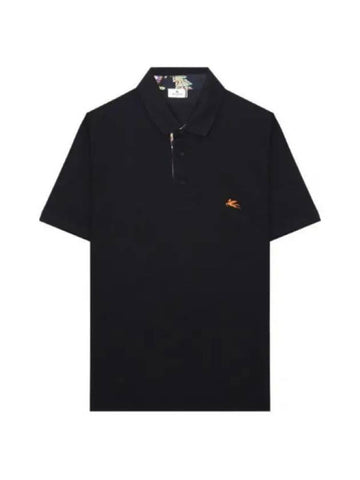 23 PEGASO Cotton Polo Shirt 1Y141 9440 0001 Pegaso logo embroidered short sleeve polo t-shirt - ETRO - BALAAN 1