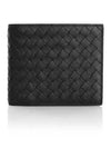 Men's Intrecciato Half Wallet Black - BOTTEGA VENETA - BALAAN 2