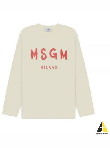 logo long sleeve t shirt 3740MM511 247798 02 - MSGM - BALAAN 1