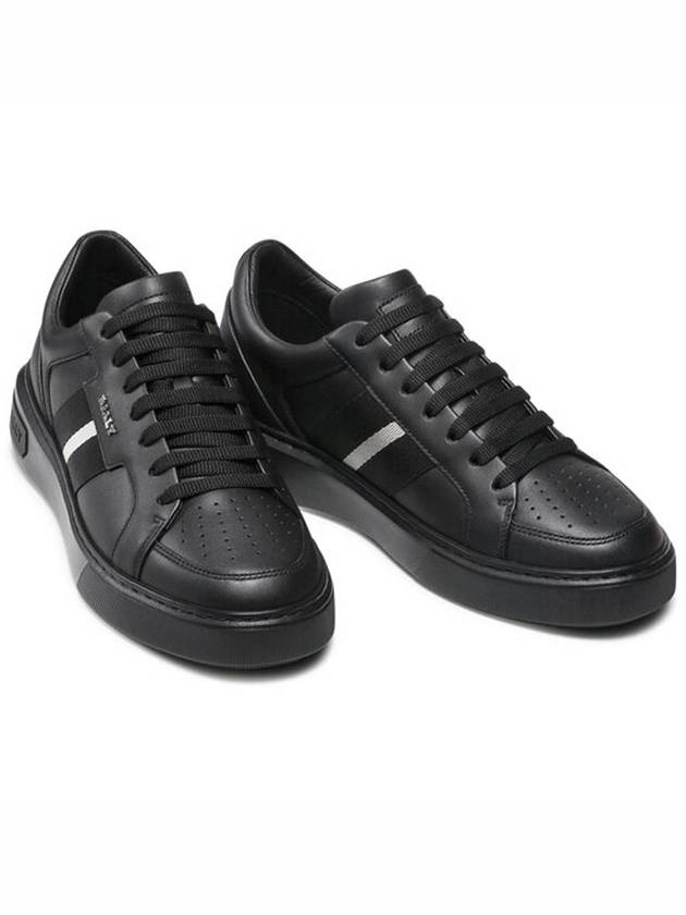 Moony Leather Low Top Sneakers Black - BALLY - BALAAN 2