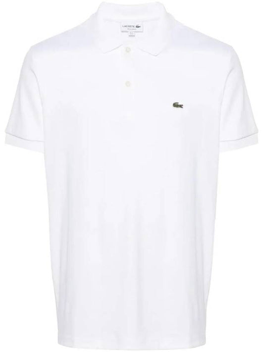 Men’s Regular Fit Pima Cotton Polo Shirt White - LACOSTE - BALAAN 1
