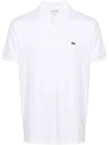 Men’s Regular Fit Pima Cotton Polo Shirt White - LACOSTE - BALAAN 1