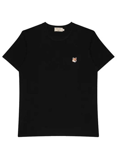 Fox Head Patch Classic Short Sleeve T-Shirt Black - MAISON KITSUNE - BALAAN 2