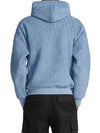 Oblique Relaxed Fit Terry Cotton Jacquard Hoodie Blue - DIOR - BALAAN 6