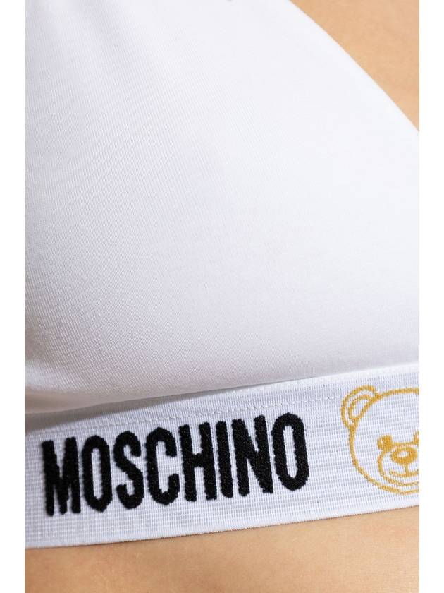 Moschino Bra With Logo, Women's, White - MOSCHINO - BALAAN 4