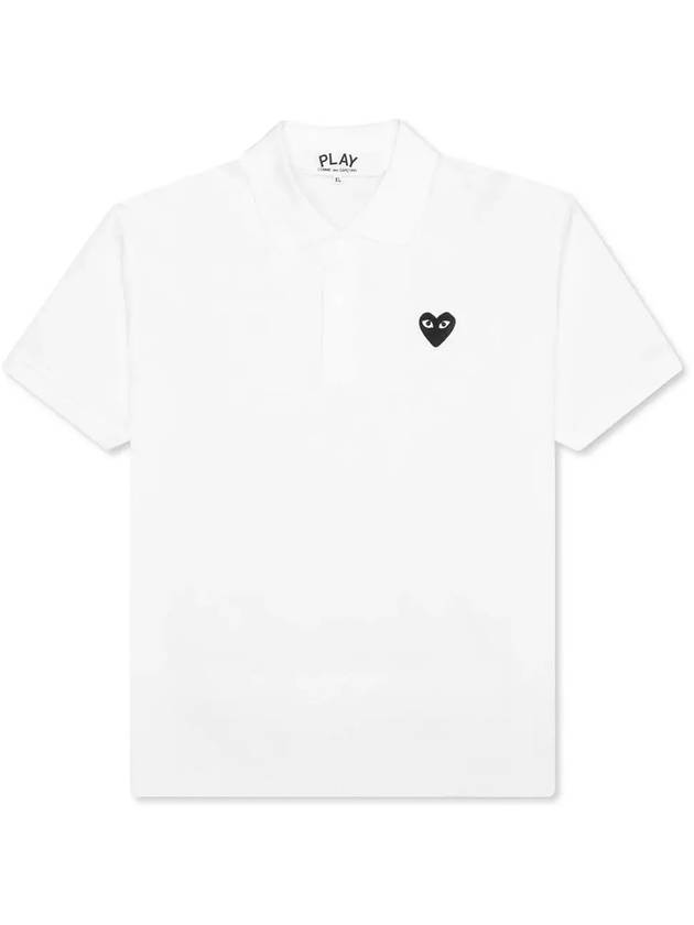 Black Heart Wappen Collar T Shirt AX T066 051 2 - COMME DES GARCONS - BALAAN 1