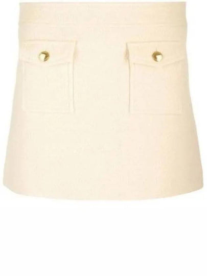 Bandeau Boutis Cotton A-Line Skirt Creme - CELINE - BALAAN 2