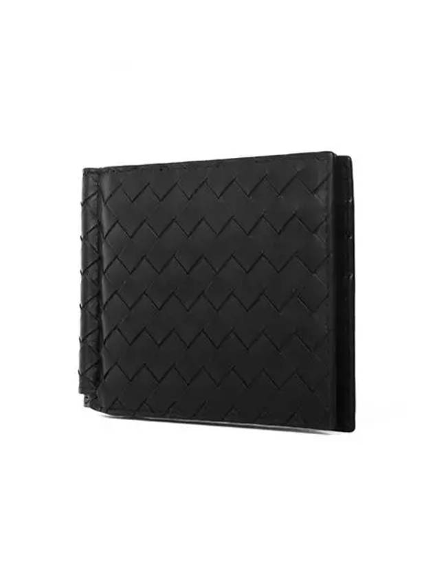 Intrecciato Money Clip Card Wallet Black - BOTTEGA VENETA - BALAAN 3