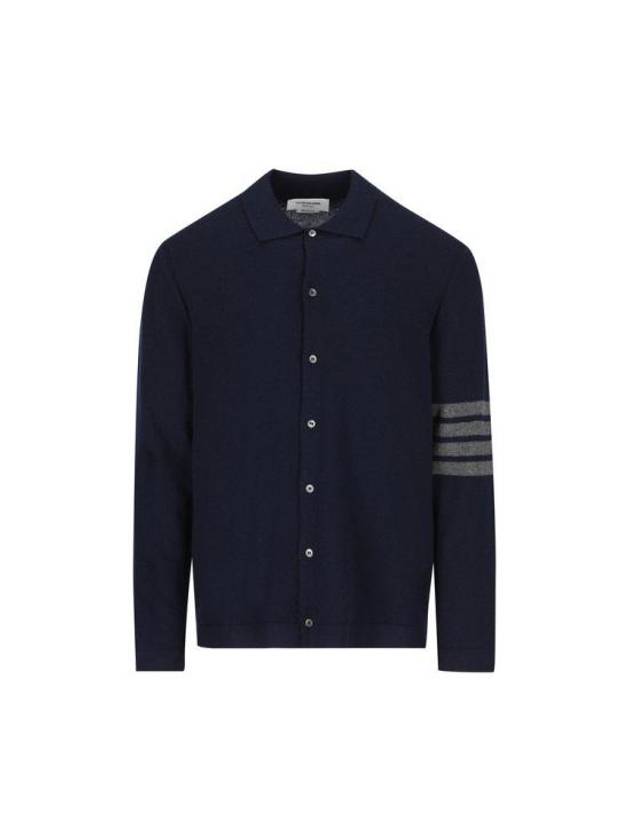 4 Bar Stripe Cashmere Cardigan Navy - THOM BROWNE - BALAAN 2