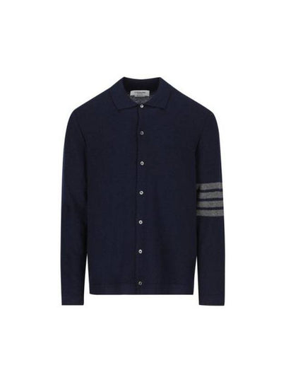 4 Bar Stripe Cashmere Cardigan Navy - THOM BROWNE - BALAAN 2