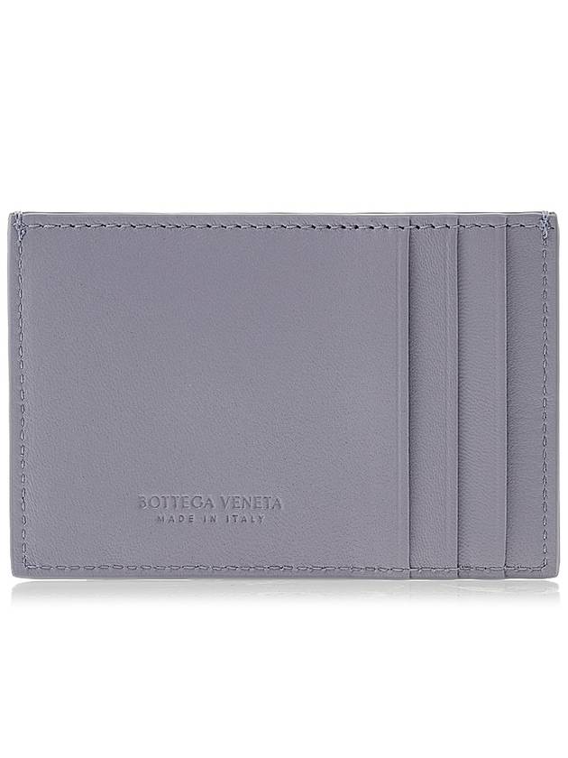 Intrecciato Lambskin Calfskin Card Wallet Case Oyster - BOTTEGA VENETA - BALAAN 4