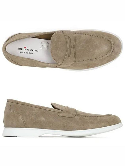 Moka Suede Loafers Beige - KITON - BALAAN 2