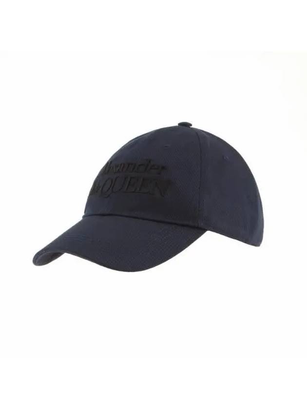 Signature Embroidered Logo Ball Cap Navy - ALEXANDER MCQUEEN - BALAAN 4