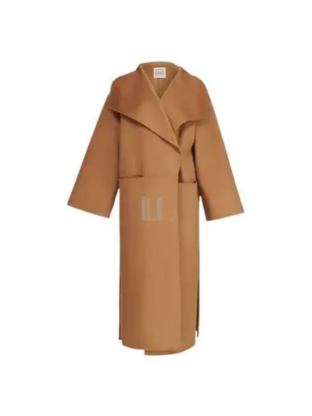 Signature Wool Cashmere Single Coat Camel - TOTEME - BALAAN 2