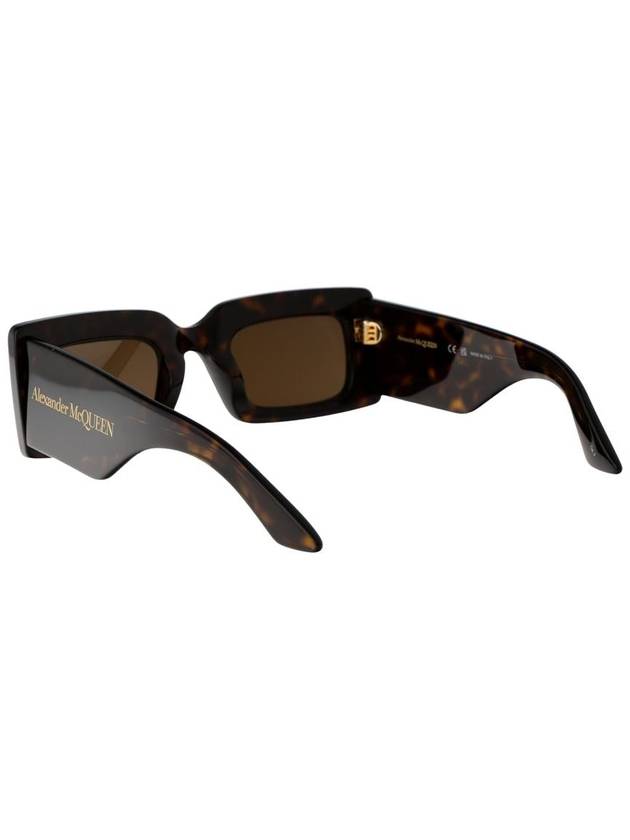 Eyewear Bold Tortoiseshell Rectangular Frame Sunglasses AM0433S - ALEXANDER MCQUEEN - BALAAN 5