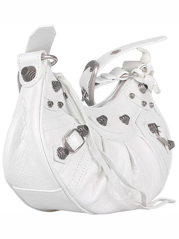 Le Cagole XS Lambskin Shoulder Bag White - BALENCIAGA - BALAAN 5