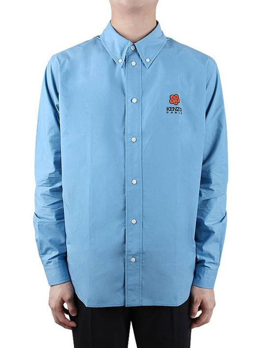 Boke Flower Casual Long Sleeve Shirt Blue - KENZO - BALAAN 2