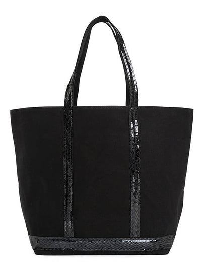 Cabas Moyen Sequin Tote Bag Black - VANESSA BRUNO - BALAAN 2