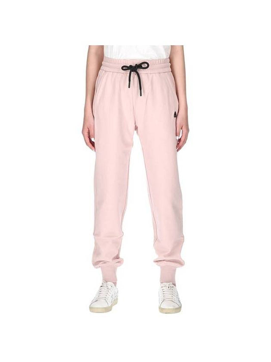 Women's Logo Patch Casual Jogger Track Pants Pink - MOOSE KNUCKLES - BALAAN 1
