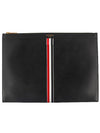 Intarsia Stripe Clutch Bag Black - THOM BROWNE - BALAAN 2