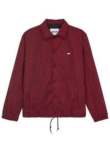 Logo Button Windbreaker Red - MSGM - BALAAN 1