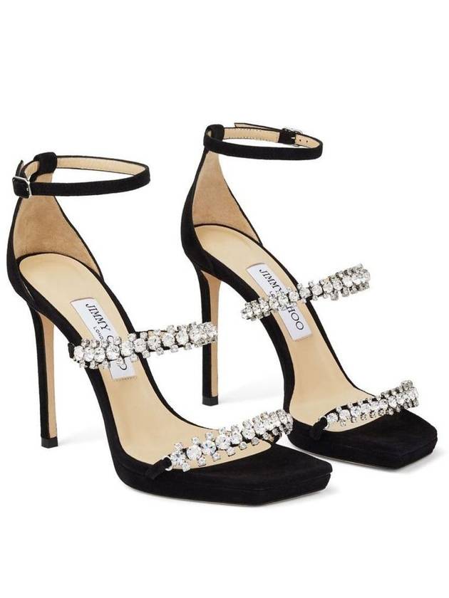 Black Bing Sandals With Crustal Embellishment In Leather Woman - JIMMY CHOO - BALAAN 2