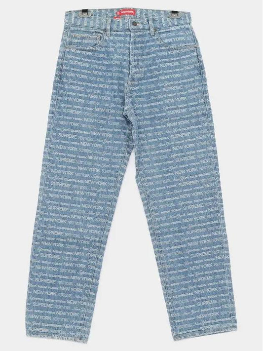 Multi type jacquard regular jean denim men s pants FW22P37 BLUE - SUPREME - BALAAN 2