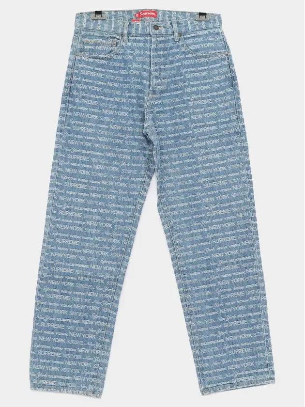 Multi type jacquard regular jean denim men s pants FW22P37 BLUE - SUPREME - BALAAN 1