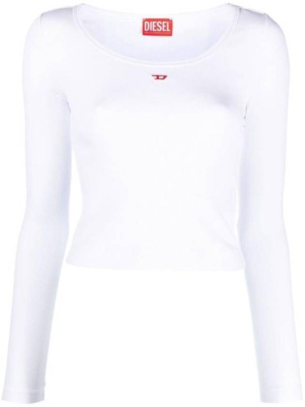 T Ballet D Logo Long Sleeve T-Shirt White - DIESEL - BALAAN 1