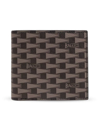 Logo Print Half Wallet Brown - BALLY - BALAAN 1