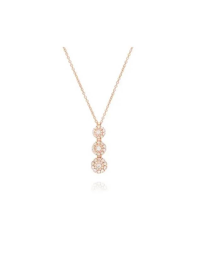 20087227 Margherita three circle 18K pink gold necklace - DAMIANI - BALAAN 2