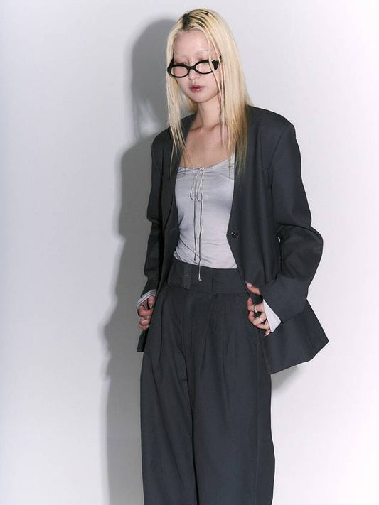 Wide Leg Hook Trouser cool gray - GYEOL - BALAAN 2