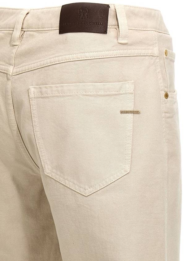 High Waist Cropped Jeans MB030P5847C9443 - BRUNELLO CUCINELLI - BALAAN 5