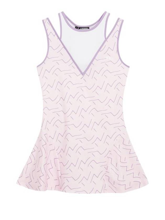 Sportswear Matilda Outline Bridge Wave Print Short Dress Pink - J.LINDEBERG - BALAAN 2