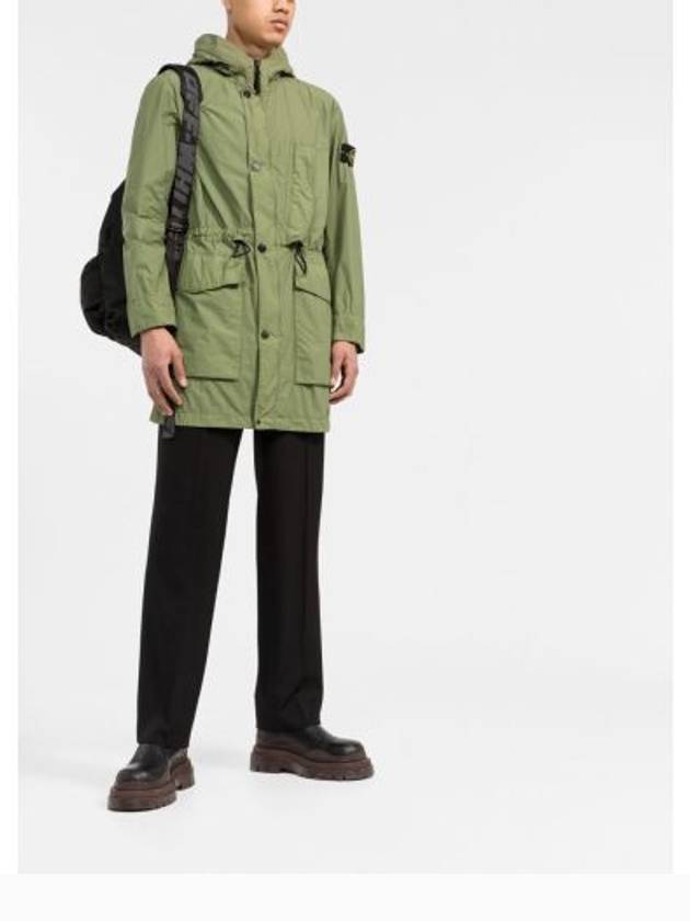 Naslan Light Watro Garment Dyed Parka Green - STONE ISLAND - BALAAN 3