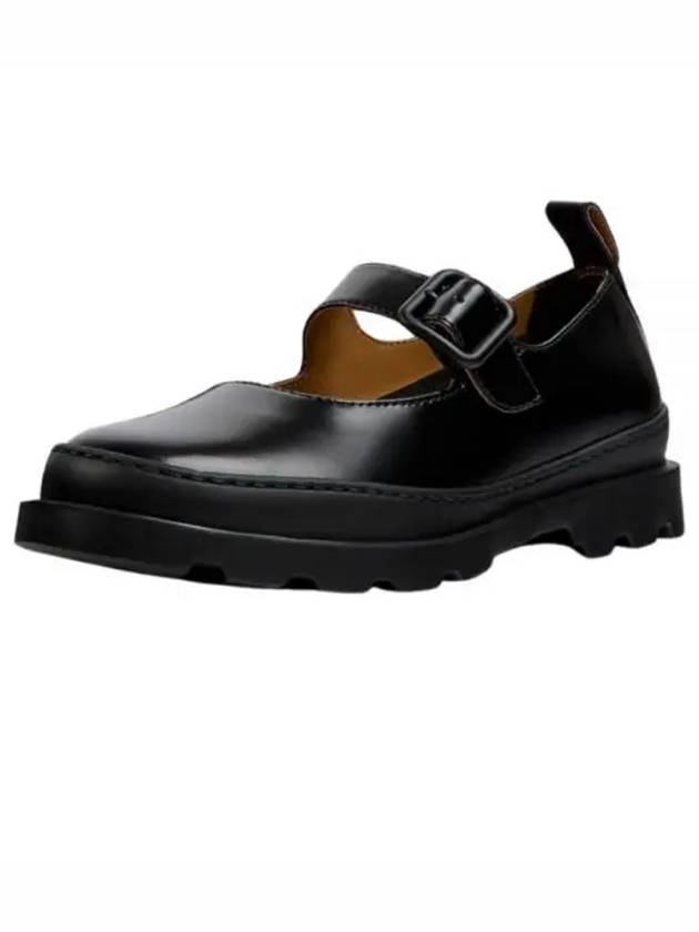 Brutus Mary Jane Leather Flat Black - CAMPER - BALAAN 2