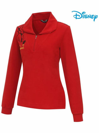 Women s Artwork Embroidery Long Sleeve Zip Up T Shirt DO3LTS010 - DISNEY GOLF - BALAAN 1