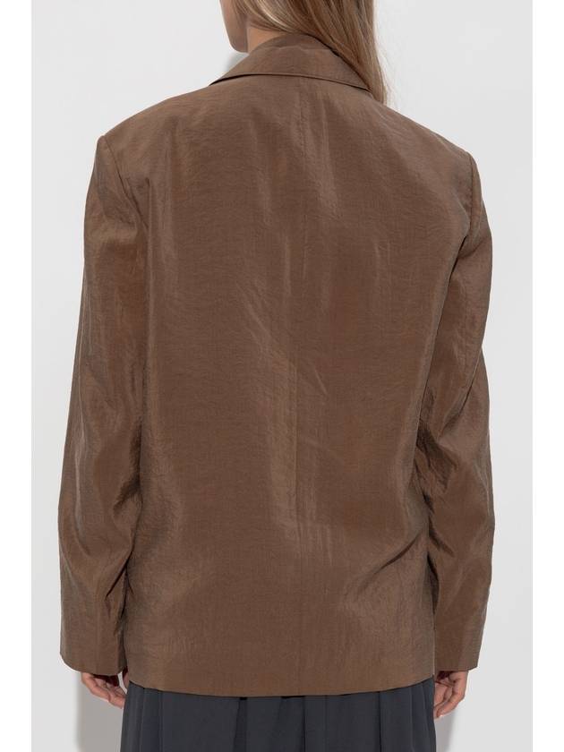 Lemaire Double-breasted Blazer, Women's, Brown - LEMAIRE - BALAAN 4