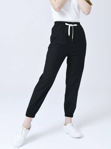 Poly Span Waist Full Banding String Black Jogger Pants DO3242JOPT001 2 - DOYOUKNOWMC GOLF WEAR - BALAAN 1