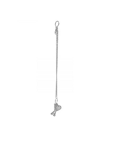 Logo Charm Chain Keyring Silver - AMI - BALAAN 1