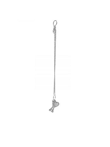 Logo Charm Chain Keyring Silver - AMI - BALAAN 1