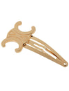 Triomphe Snap Brass Steel Hair Clip Gold Set Of 2 - CELINE - BALAAN 4