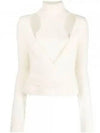 Alpaca Blend Turtleneck Ivory - GANNI - BALAAN 2